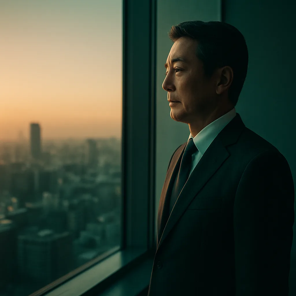 事業継続と健康のつながりを表す情景。